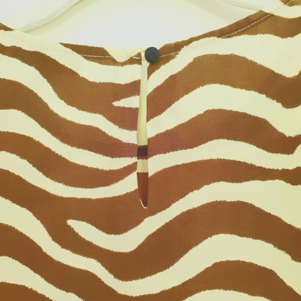 J. Crew Zebra Print Silk Top Women Size 0